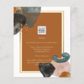 Aardtinten Bruiloft Terracotta Groen Goud Abstract Flyer (Achterkant)