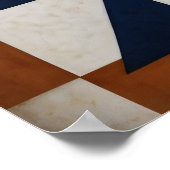 Aardtinten en Blauw Poster (Hoek)