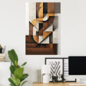 Aardtinten en Collage Poster (Thuiskantoor)