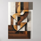 Aardtinten en Collage Poster (Voorkant)