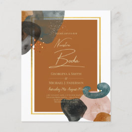Aardtinten Trouw Terracotta Groen Goud Abstract Flyer