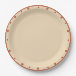 Aardtinten Zand Terracotta Stippen Papieren Bordje