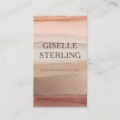 Aardtone Boho Terracotta Waterverf Visitekaartje (Voorkant)