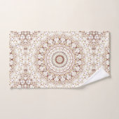 aardtoon geometrisch mandala-patroon bad handdoek (Handdoek)