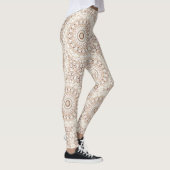 aardtoon geometrisch mandala-patroon leggings (Rechts)