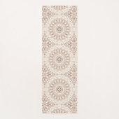aardtoon geometrisch mandala-patroon yogamat (Voorkant)