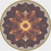 aardtoon geometrische bloem sticker (Voorkant)