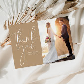 aardtoon kleuren bruiloft bedankt fotokaart