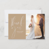 aardtoon kleuren bruiloft bedankt fotokaart (Voorkant)