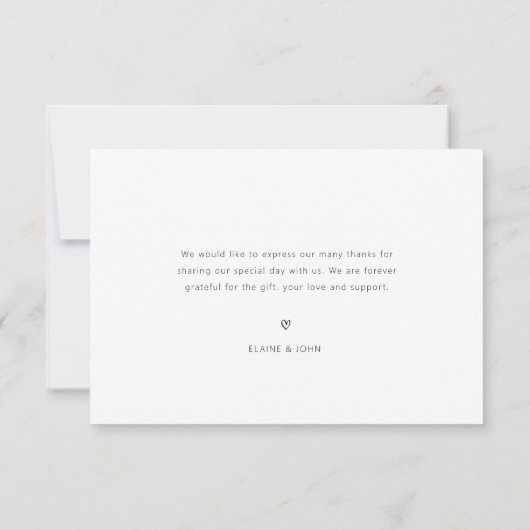 aardtoon kleuren bruiloft bedankt fotokaart (Achterkant)