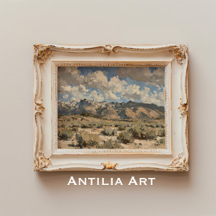 Aardtoon Landschap Schilderen Rustieke Bergkunst Poster