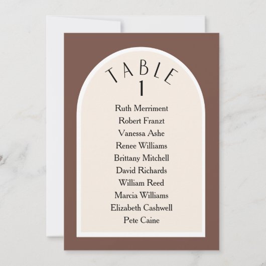 aardtoon modern samengesteld tafelnummer zitplan (Achterkant)