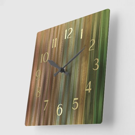 aardtoonstrepen vierkante klok (Hoek)