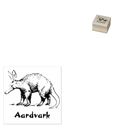 AARDVARK ANIMAAL RUBBER STAMP RUBBERSTEMPEL (Gestempeld)
