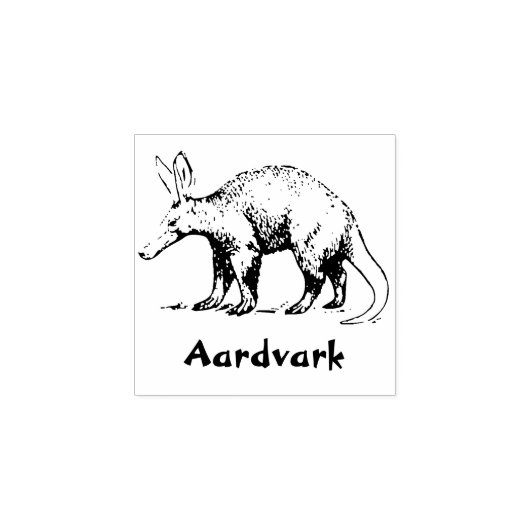 AARDVARK ANIMAAL RUBBER STAMP RUBBERSTEMPEL (Afrduk)