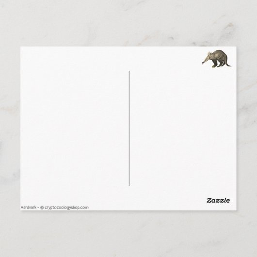 Aardvark Briefkaart (Achterkant)
