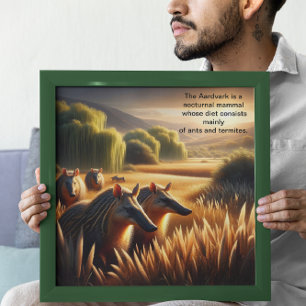 Aardvark Harmony in Natuur Poster