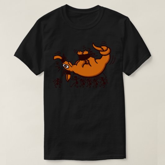 Aardvark in de problemen bij ontvoering door een g t-shirt (Design voorkant)