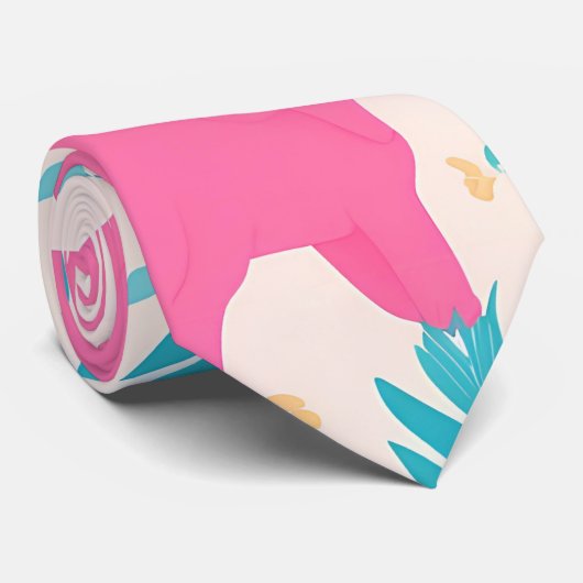 Aardvark Pastel Kleurrijk Gepersonaliseerd Patroon Stropdas (Opgerold)