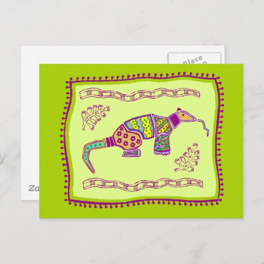 Aardvark Quilt Briefkaart (Voorkant / Achterkant)