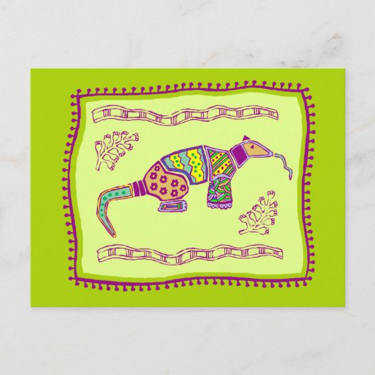 Aardvark Quilt Briefkaart (Voorkant)