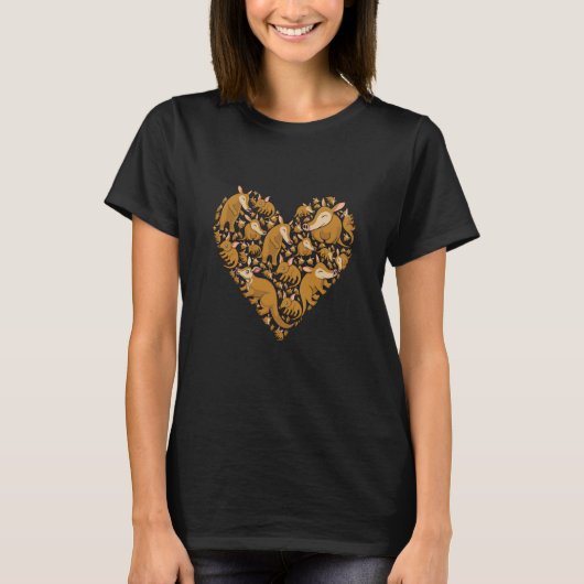 Aardvarks Heart As Aardvark T-shirt (Voorkant)