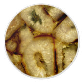 Aardverbrande sienna goud Groene kwarts Agaat Keramische Knop (Voorkant)