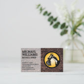 Aardverschuiver | Bouwvoertuig Visitekaartje (Staand voorkant)