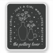 Aardwerk liefhebbers meisje sticker (Voorkant)
