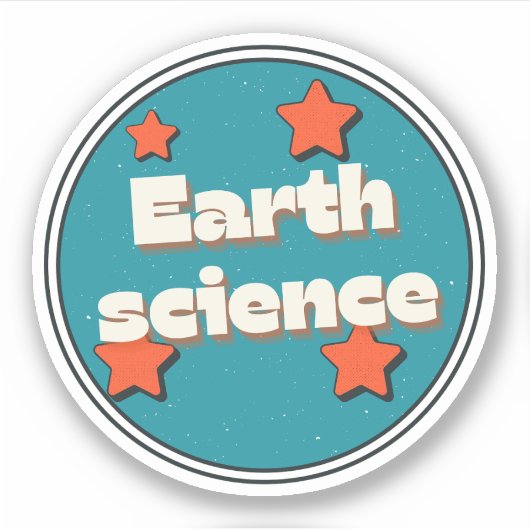 aardwetenschappen sticker (Voorkant)
