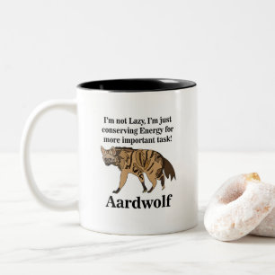 Aardwolf Hyena Dierenvriend Grappig Tweekleurige Koffiemok