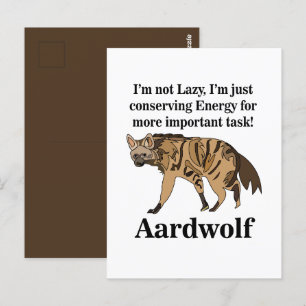 Aardwolf Hyena Spirit Dier Liefhebber Briefkaart