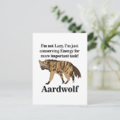 Aardwolf Hyena Spirit Dierenvriend Briefkaart (Staand voorkant)