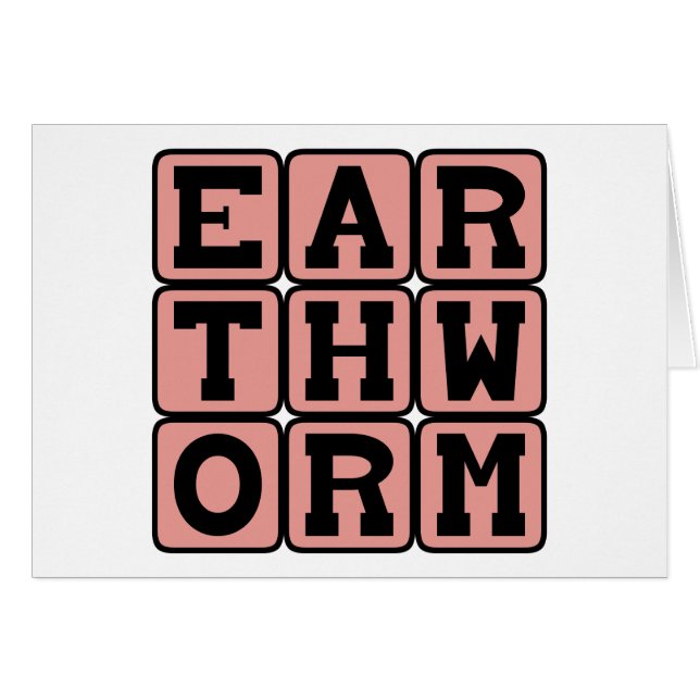 Aardworm, vuil bewoonde insect (Voorkant Horizontaal)