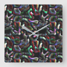 Aardwormvormige, kleurrijke kunstmatige behandelin vierkante klok