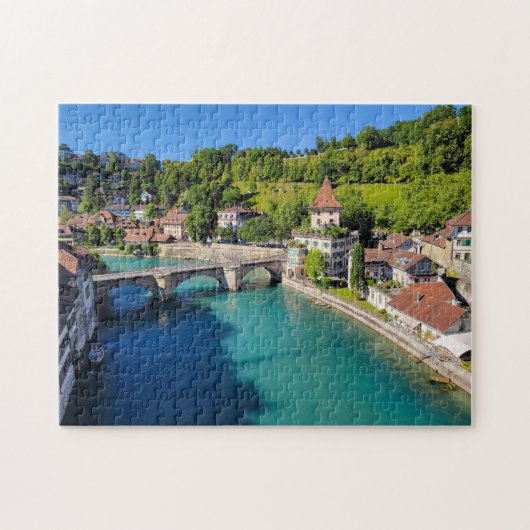 Aare River, Bern, Zwitserland Legpuzzel (Horizontaal)