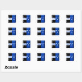 Aargau Vlag Gem Ronde Sticker (Vel)
