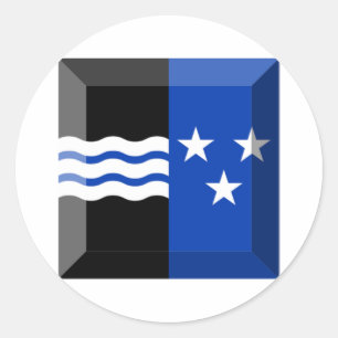 Aargau Vlag Gem Ronde Sticker