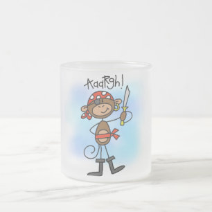 Aargh Apen Piraat T-shirts en Cadeaus Matglas Koffiemok