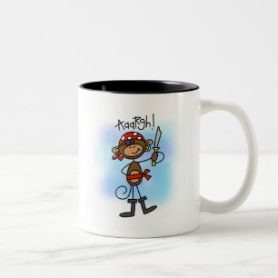 Aargh Apen Piraat T-shirts en Cadeaus Tweekleurige Koffiemok
