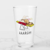 AARGH! Funny dog agility teeter Glas (Achterkant)