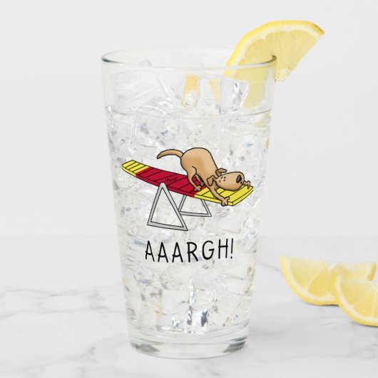 AARGH! Funny dog agility teeter Glas (Achterkant ijs)