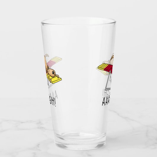 AARGH! Funny dog agility teeter Glas (Links)