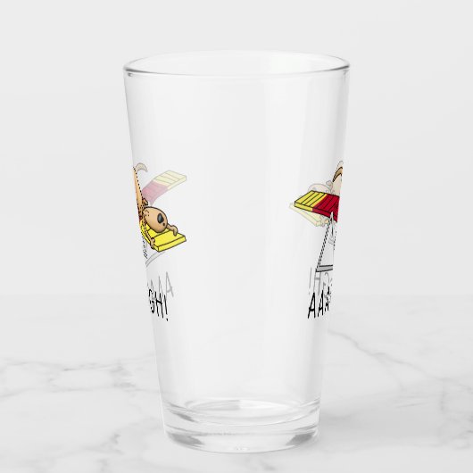 AARGH! Funny dog agility teeter Glas (Rechts)