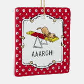 AARGH! Funny dog agility teeter Keramisch Ornament (Rechts)