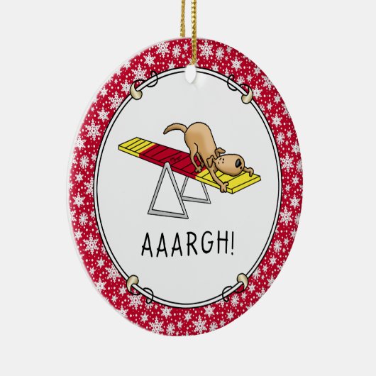 AARGH! Grappig bang voor de griezelige griezellenm Keramisch Ornament (Rechts)