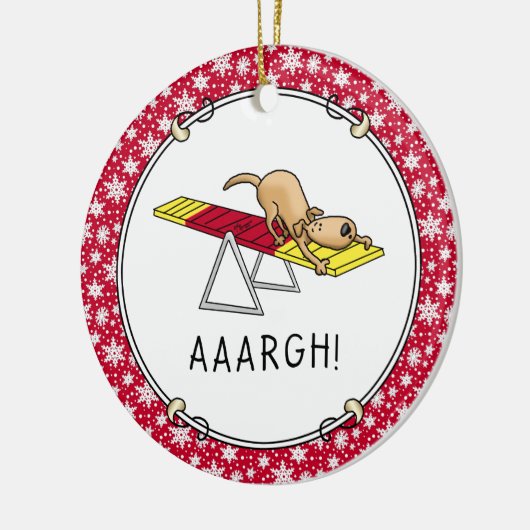 AARGH! Grappig bang voor de griezelige griezellenm Keramisch Ornament (Links)