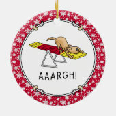 AARGH! Grappig bang voor de griezelige griezellenm Keramisch Ornament (Achterkant)