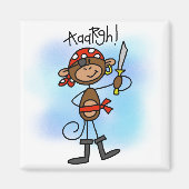Aargh Monkey Pirate Tshirts en Gifts Magneet (Voorkant)