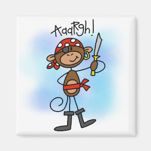 Aargh Monkey Pirate Tshirts en Gifts Magneet